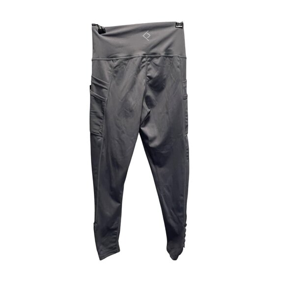 BSP Womens Small Dark Grey Compression Leggings With Media Pocket & Ruched Detai - Picture 1 of 8